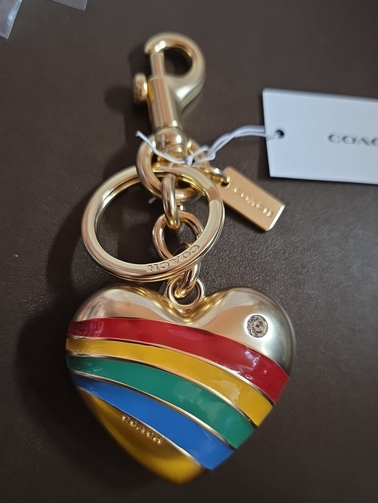 Coach Handbags - Coach Huge Heart Keychain Charm W/ Dog Clip Nwt